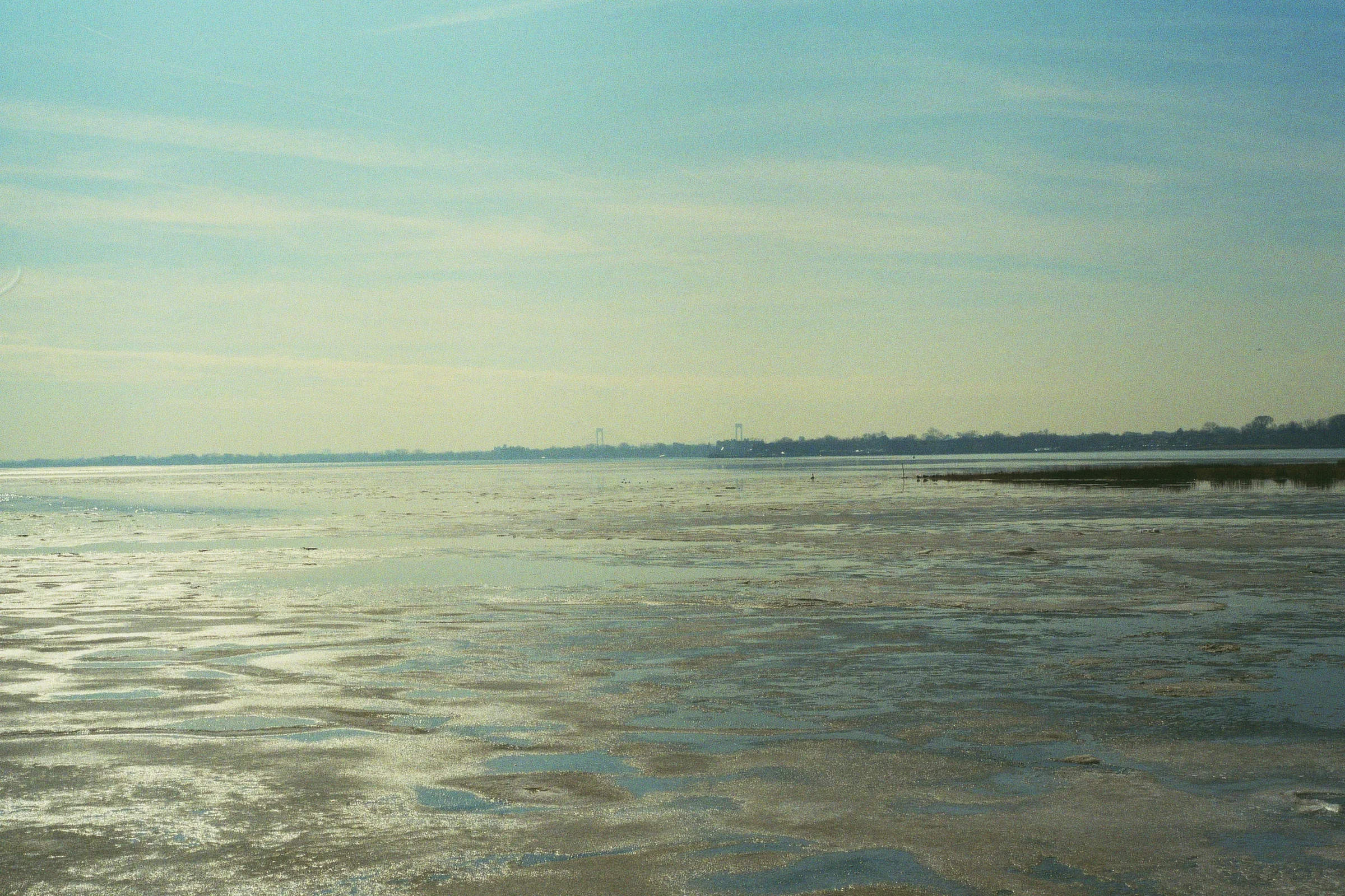 A frozen Eastchester Bay. The Bronx. Kodak Ultra Max 400. Pentax K1000. Fletcher Berryman 2019.