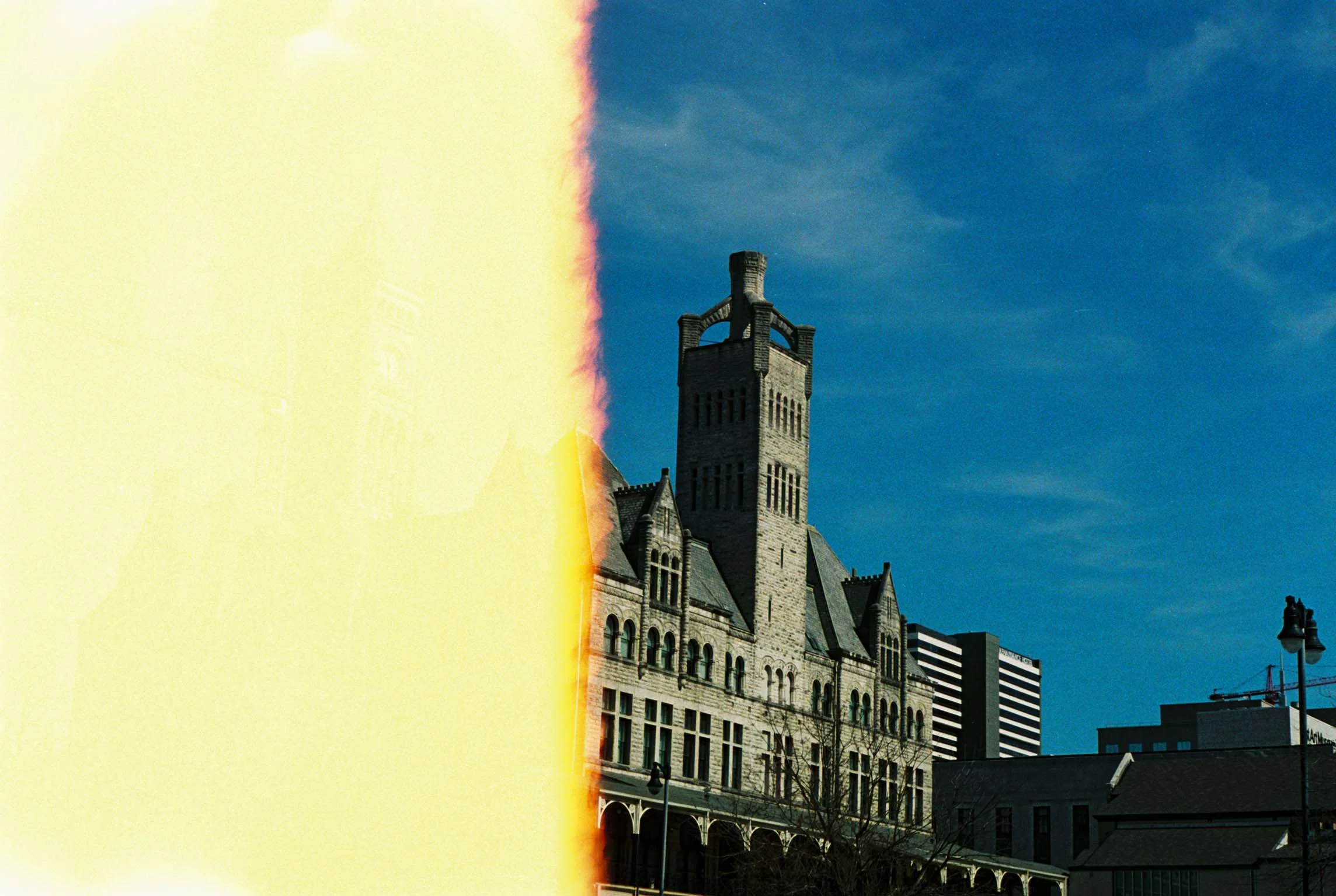 Film burn for the win. Nashville, Tennessee. Kodak Ultra Max 400. Pentax K1000. Fletcher Berryman 2019.