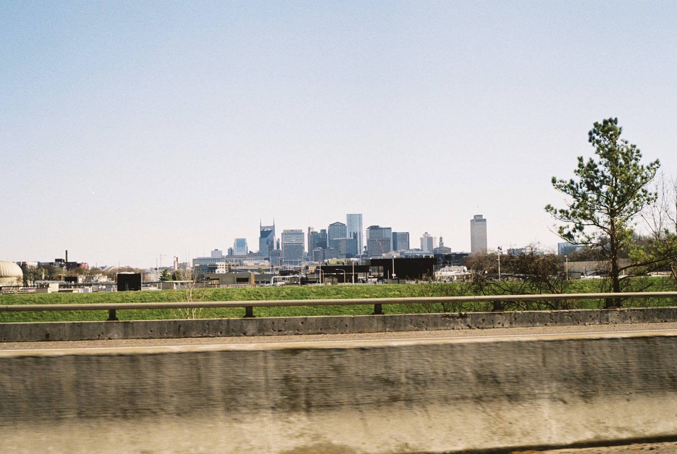 Downtown off in the distance. Nashville, Tennessee. Kodak Ultra Max 400. Pentax K1000. Fletcher Berryman 2019.
