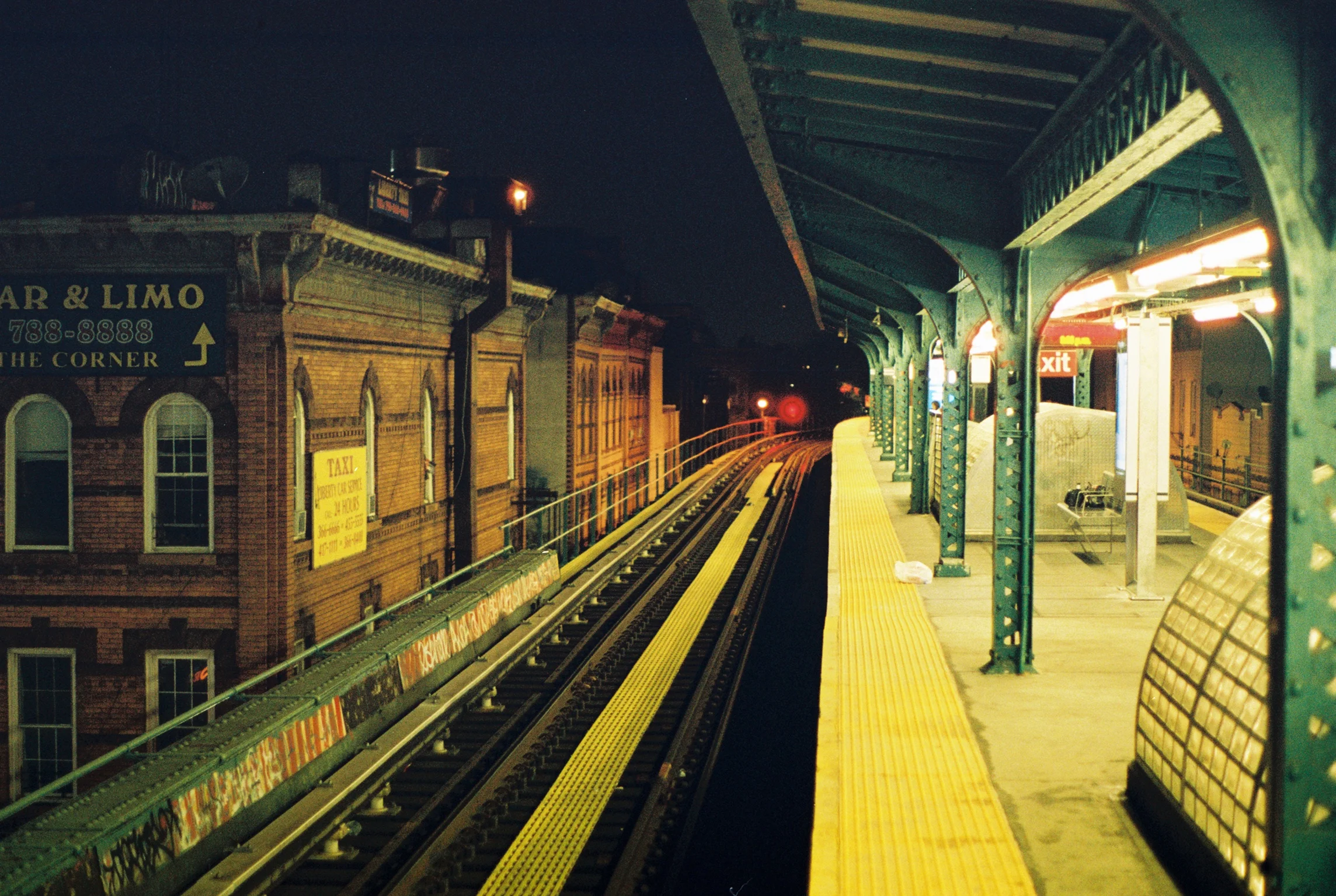 The Seneca Station on the M Train. Ridgewood, Queens. Kodak Portra 800. Pentax K1000. Fletcher Berryman 2019.