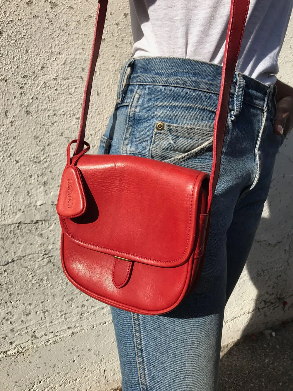calvin klein crossbody red