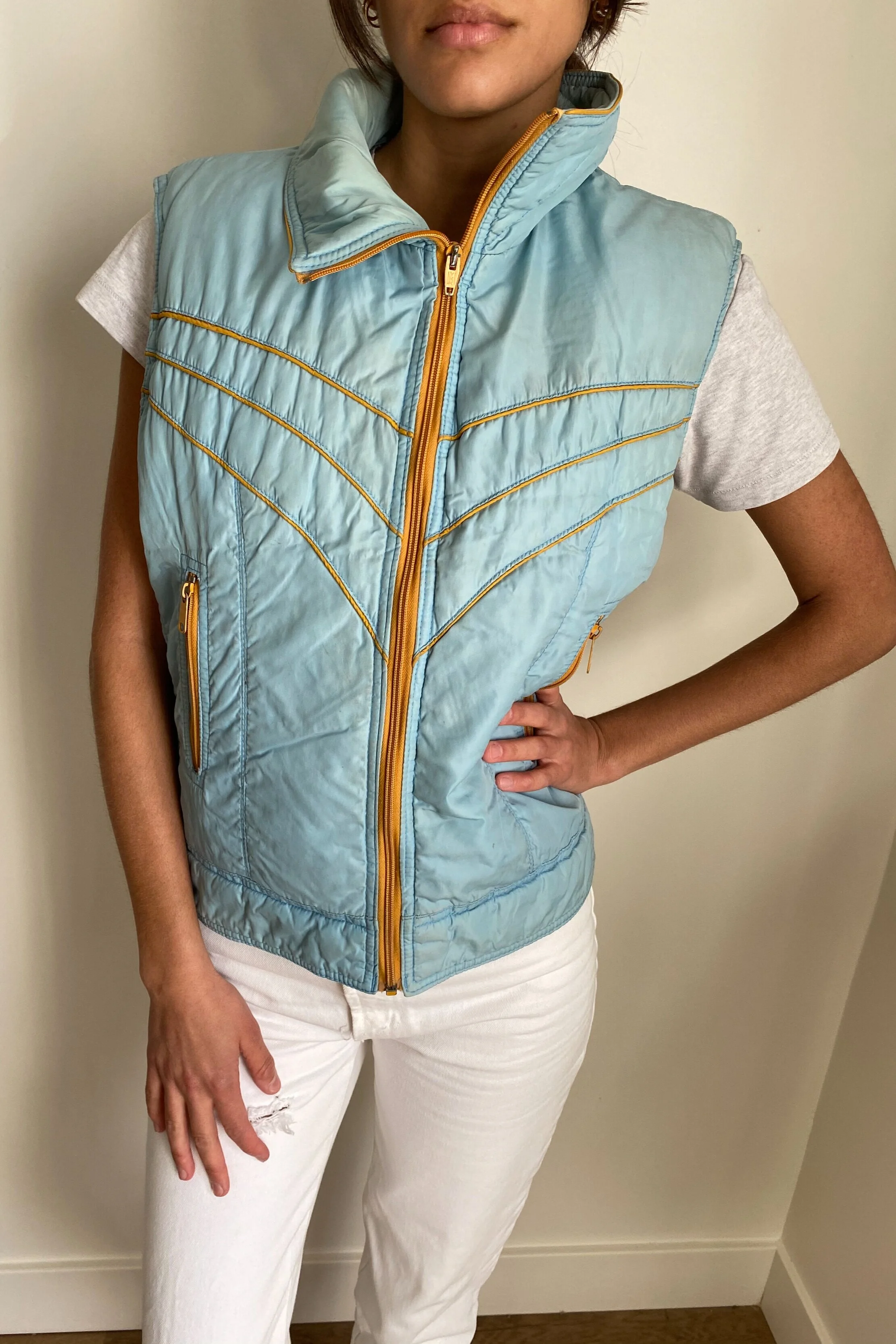 retro puffer vest