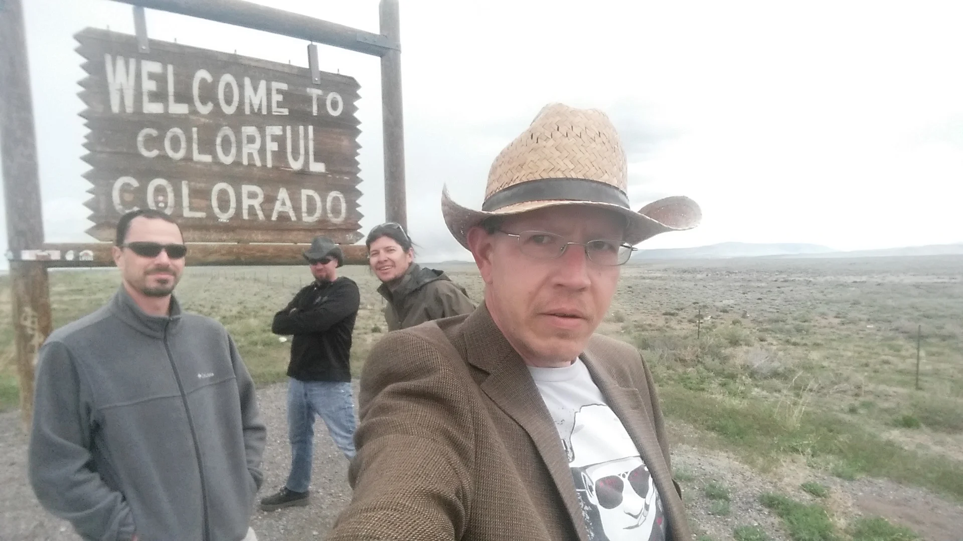  (L-R) Jay, John, Abe and Damien enter Colorado, in search of Fenn’s gold. [Photo: Damien Willis] 