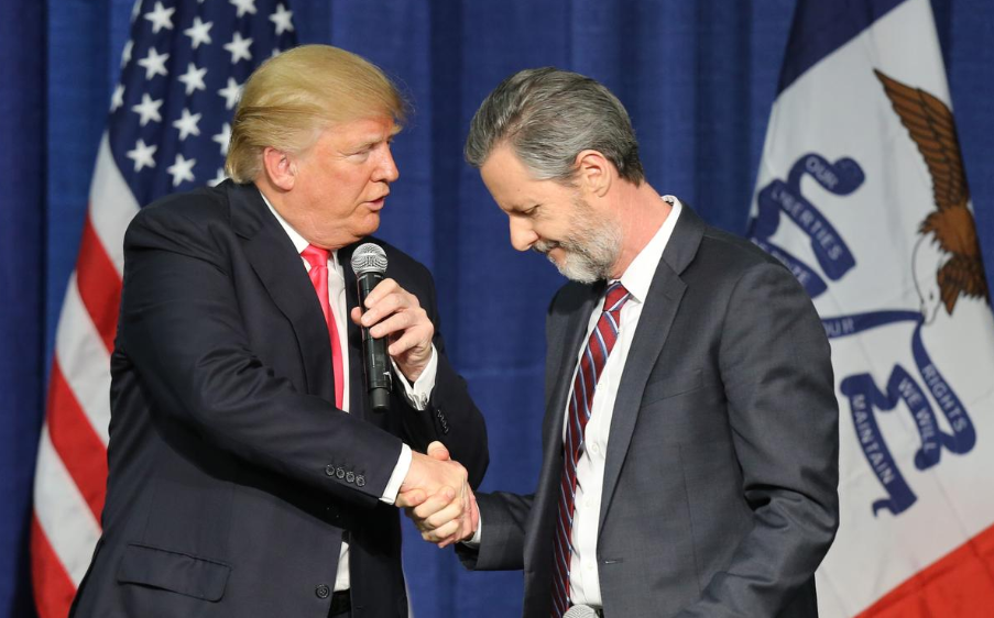 Months before evangelical leader Jerry Falwell Jr.’s game-changing presidential endorsement of Donald Trump in 2016, Falwell asked Trump fixer Michael Cohen for a personal favor, Reuters reports. [Photo: Scott Morgan/Reuters]