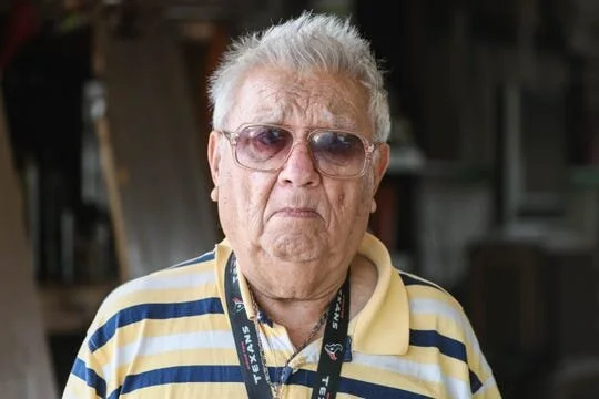 Eddie Bernal, 81, was diagnosed with COVID-19 and admitted to the hospital on May 4. He spent the next 17 days being treated at Memorial Medical Center. Bernal is pictured at his home in Las Cruces on Saturday, May 30, 2020, after he was released fr…