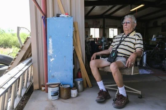 Eddie Bernal, 81, is pictured at his home in Las Cruces on Saturday, May 30, 2020, after being released from the hospital on a bill of good health and tested clear from COVID-19. [Photo: Nathan Fish / Las Cruces Sun-News]