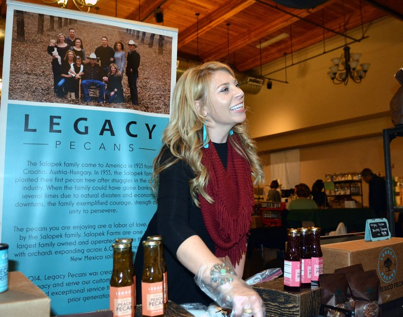 Heather Salopek, seen here in this 11/17/18 file photo from the New Mexico HomeGrown Showcase, will soon start up a subscription-based service for New Mexico sourced products, the Enchanted New Mexico Boxes. [Jaime Guzman / For the Las Cruces Sun-Ne…