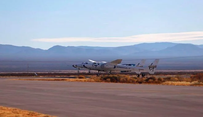 Virgin Galactic's SpaceShipTwo Unity, attached to mothership, VMS Eve, takes off on Saturday, Dec. 12, 2020 at Spaceport America in southern New Mexico. Saturday morning's test flight marks the third space flight overall for Virgin Galactic as the c…