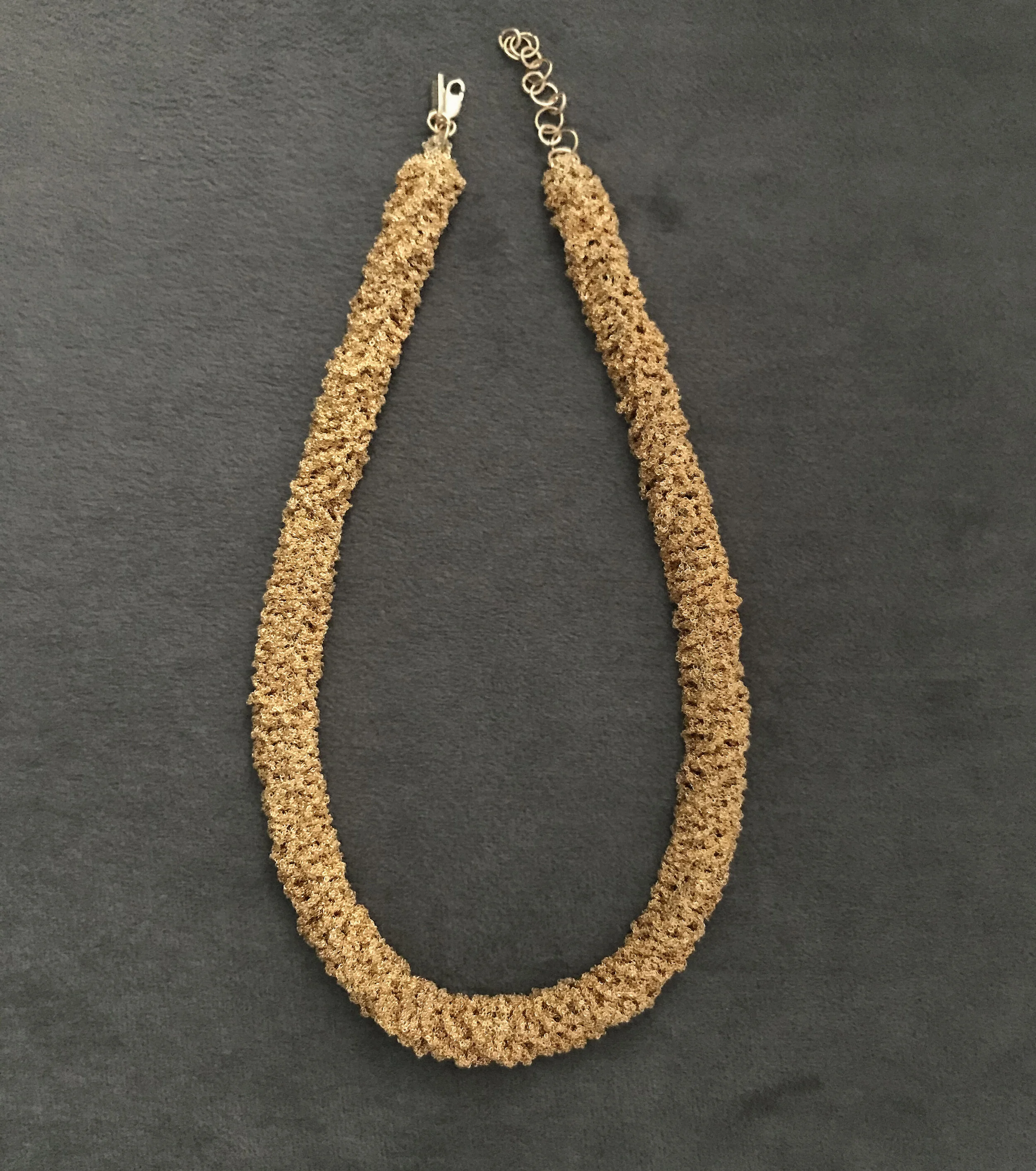 La Vie Boheme Hand Crocheted Gold Plated Necklace