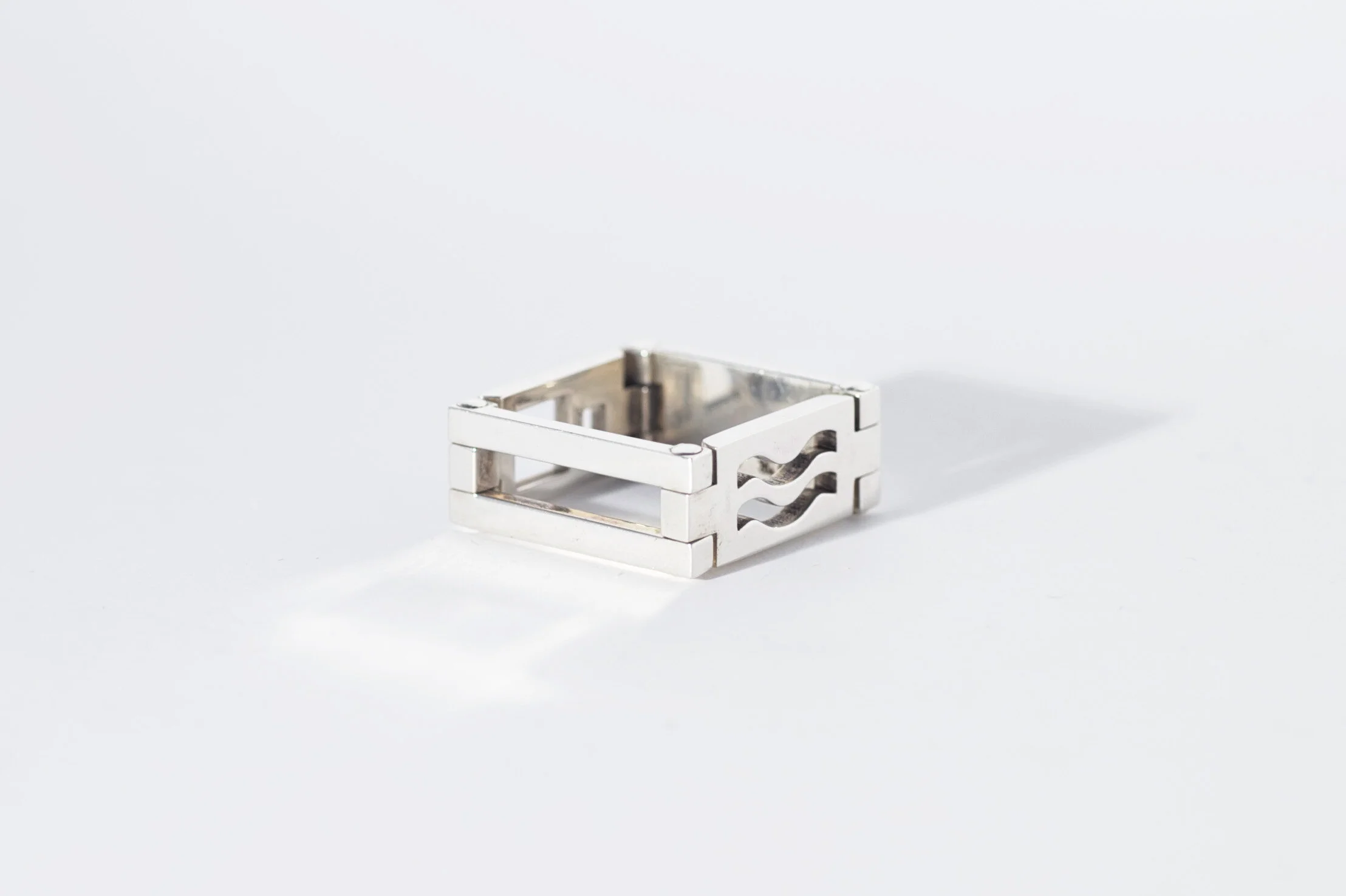 Elena Kriegner Silver Square Pendant/Ring