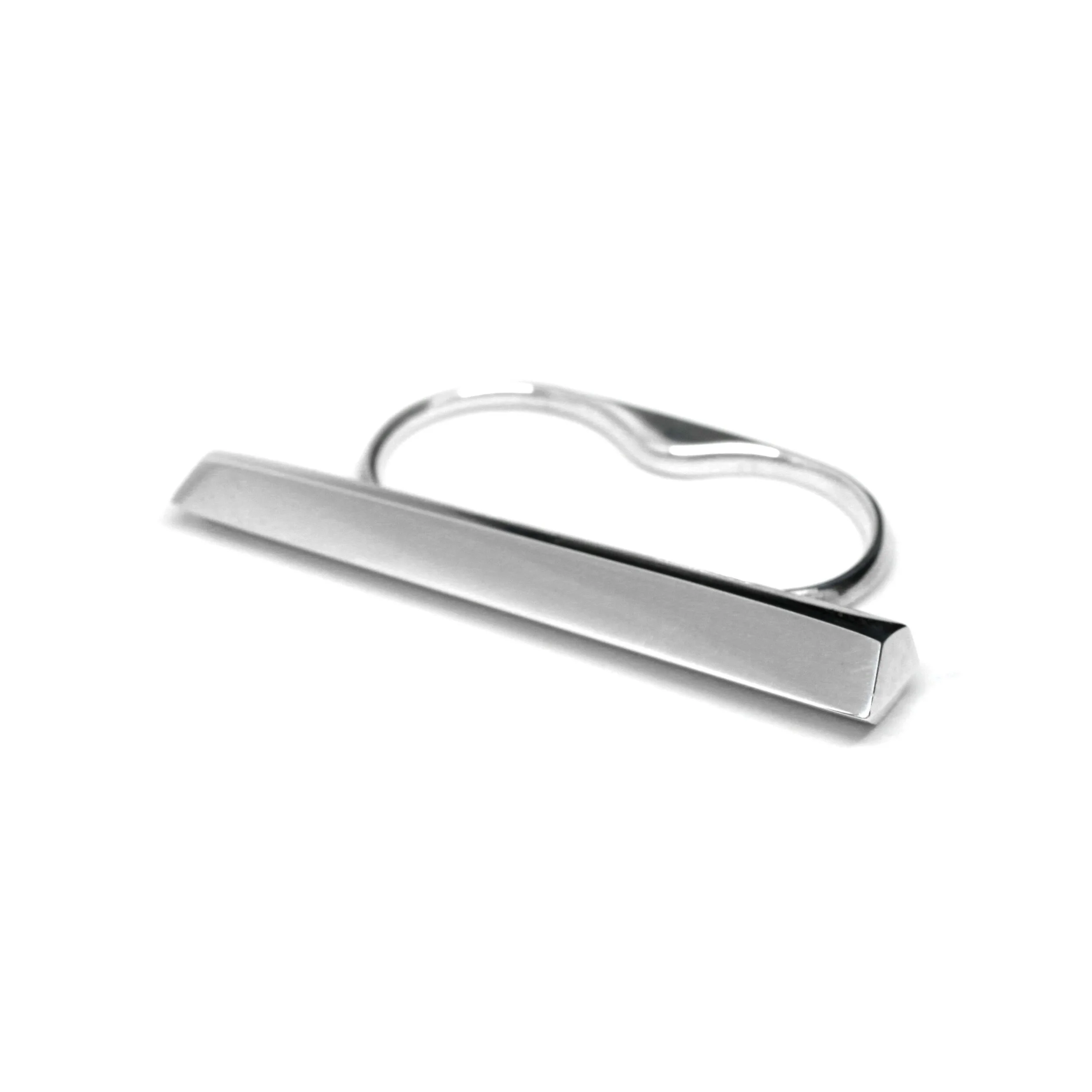 Bena Jewelry Petit Silver Punch Two-Fingers Ring