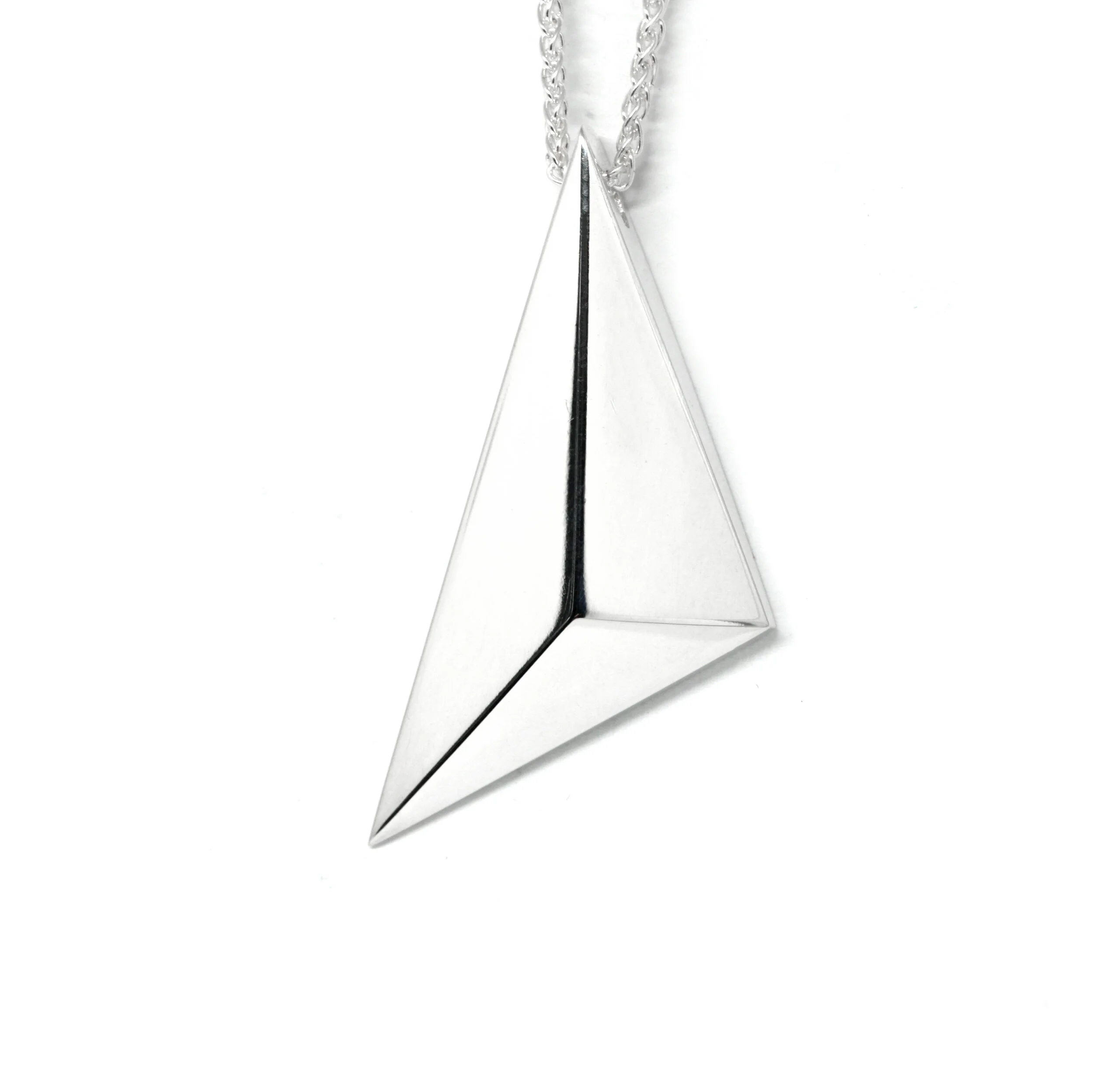 Bena Jewelry Silver Vertical Pyramid Pendant