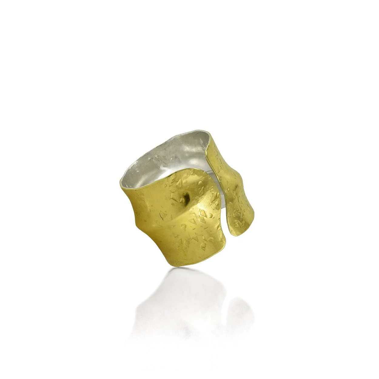 Maria Blondet Anticlastic Gold Pinky Ring One Size