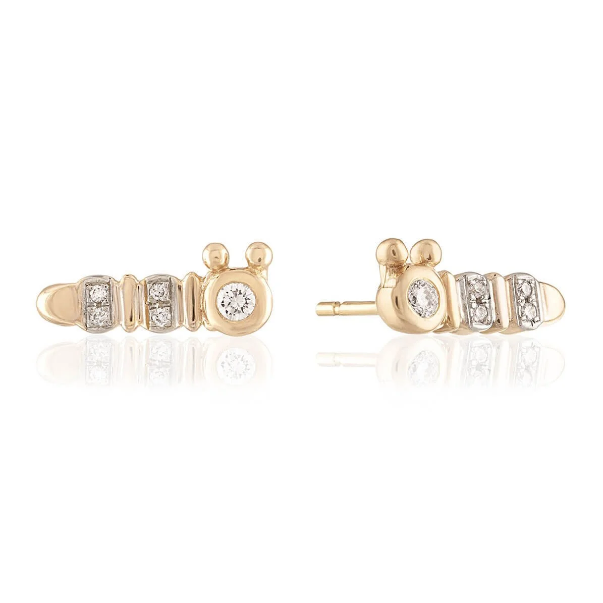 Baubou Caterpillar Stud Earrings