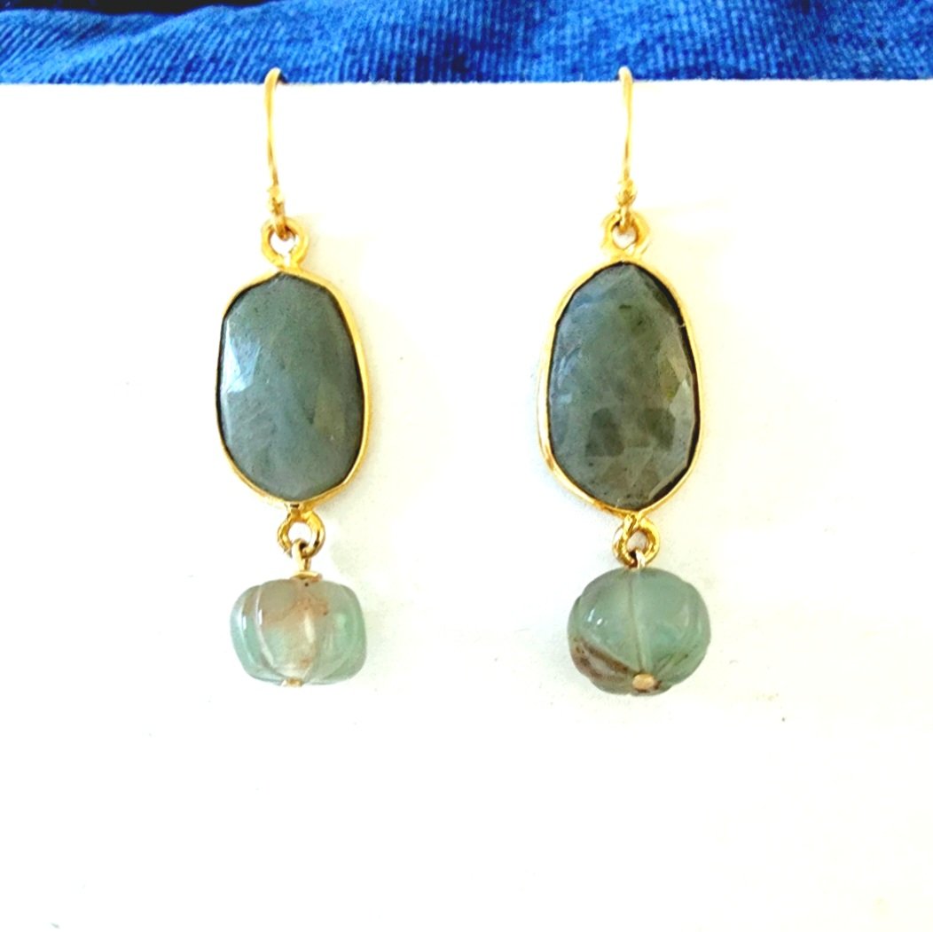 Sapphire & Aquamarine Earrings