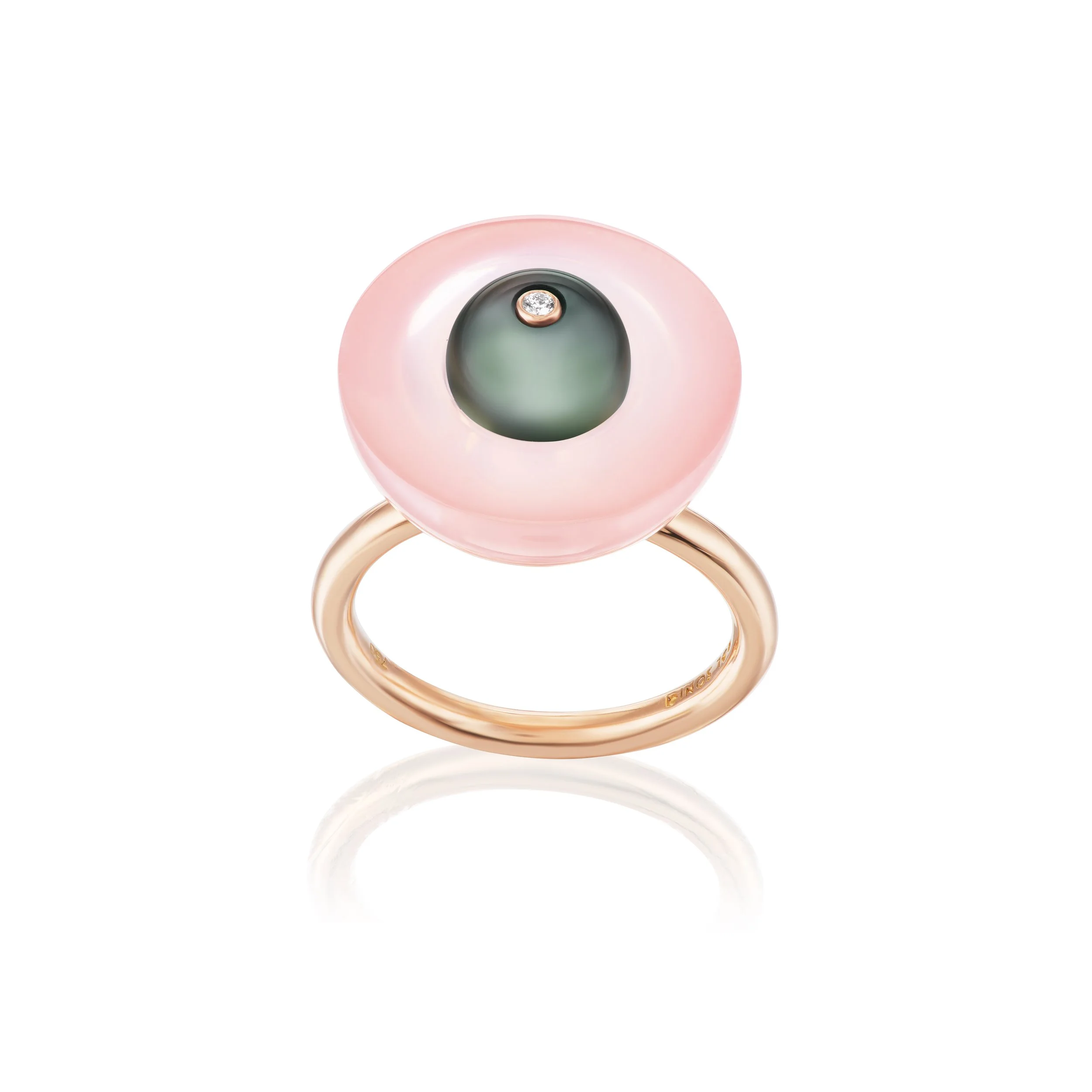 Yael Sonia-Radiant Core Large Ring - 18K yellow gold-rose quartz- tahitian pearl- diamonds_view_2-rev.jpg