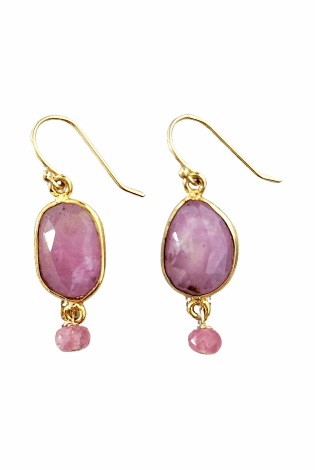 Blueish-Pink Sapphire Earrings