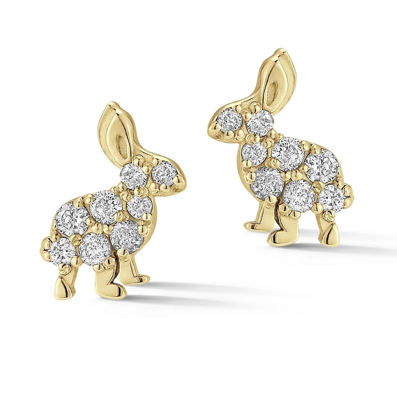 Trickster bunny diamond stud gold.jpg