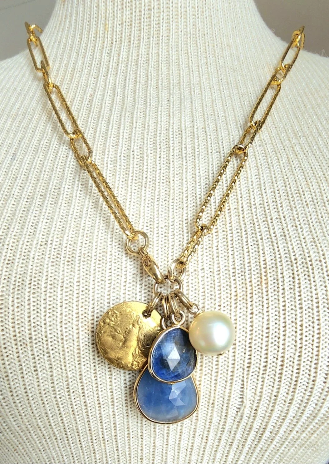 Sapphire & South Sea Pearl Necklace