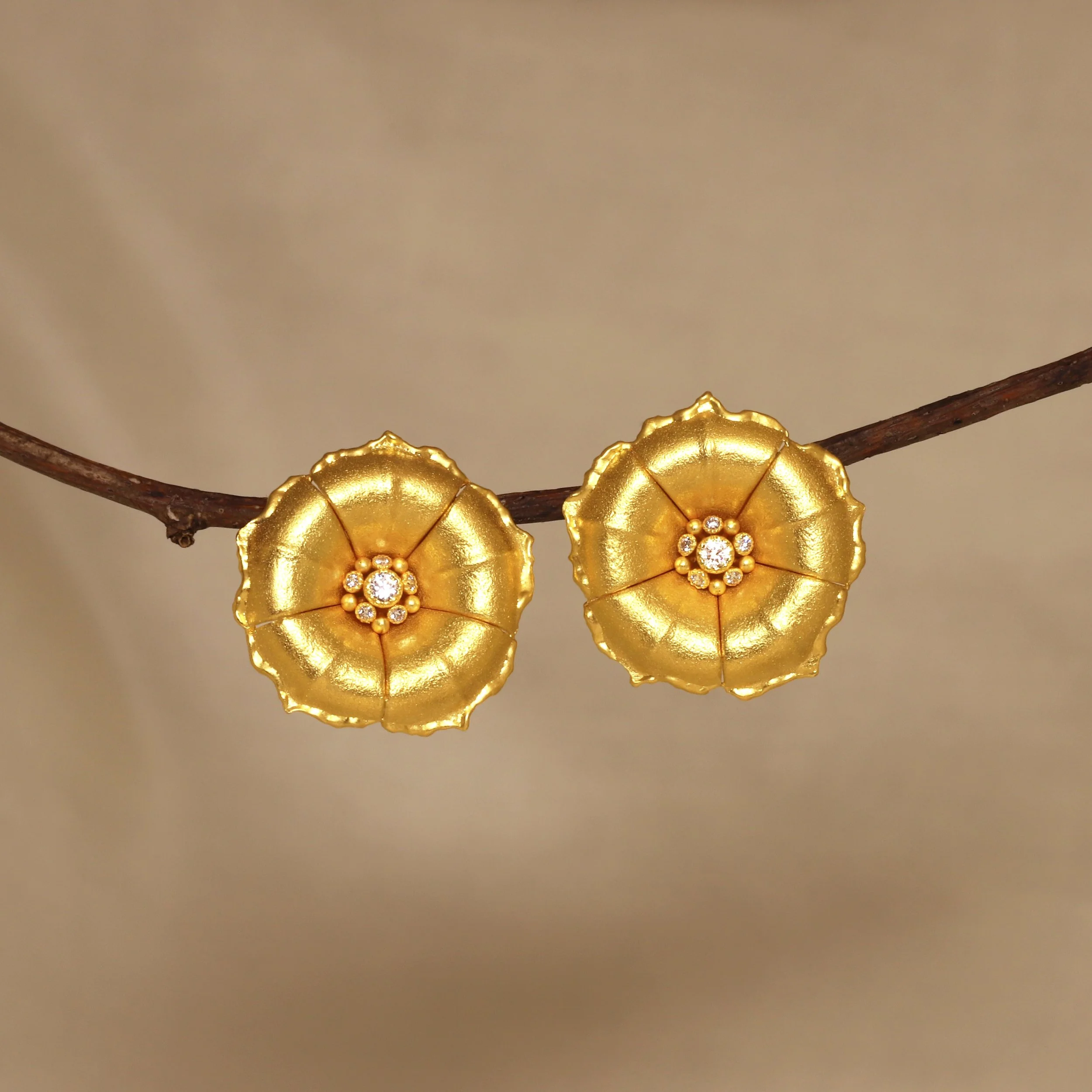 Small Morning Glory Post Gold Earrings.jpg