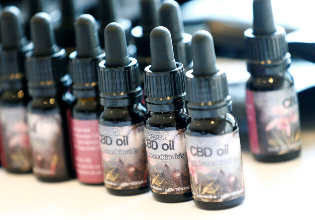 RALPH ORLOWSKI / REUTERS Cannabidiol (CBD) oil bottles of Swedish DeHolk AB company are pictured during the Cannabis Business Europe 2018 congress in Frankfurt, Germany on Aug. 28, 2018.