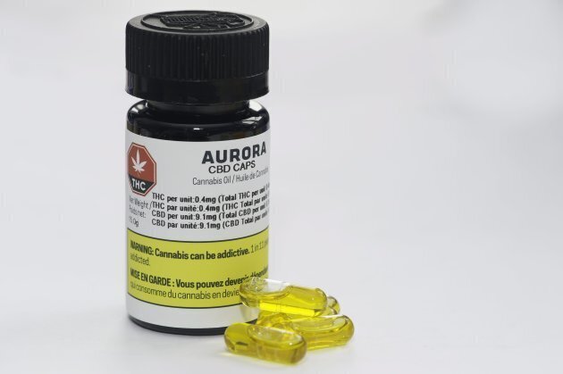 THE CANADIAN PRESS A bottle of Aurora CBD capsules is pictured on a table in Gatineau, Que. on Oct. 22, 2018.