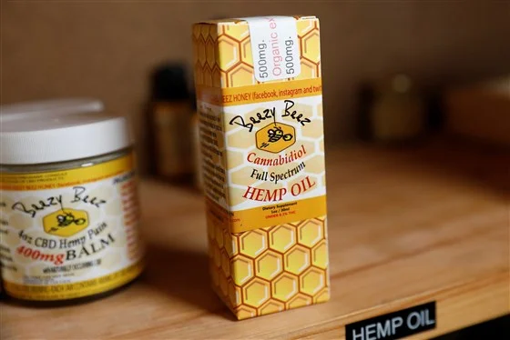 CBD hemp oil at Beezy Beez in the Staten Island borough of New York, on March 20, 2019. PShannon Stapleton / Reuters
