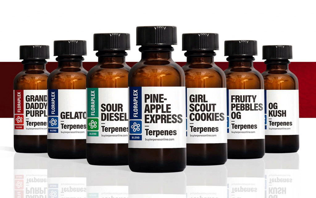 A rainbow of terpene flavors. COURTESY OF FLORAPLEX