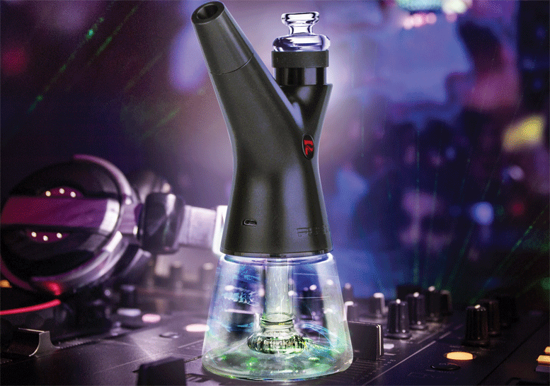 The new Pulsar Rök electronic water pipe is an oil rig that enhances the flavor profiles in cannabis. COURTESY OF PULSAR RÖK /AFG DISTRIBUTION.