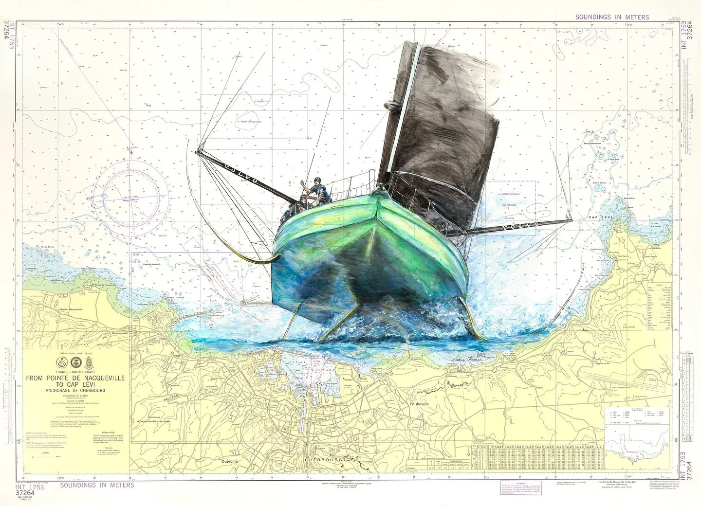 🌊✨ Excited to share my painting, inspired by the epic journey of the Vend&eacute;e Globe! This single-handed, non-stop race pushes the limits of what&rsquo;s possible on the high seas, as brave skippers navigate their IMOCA multihulls across 45,000 