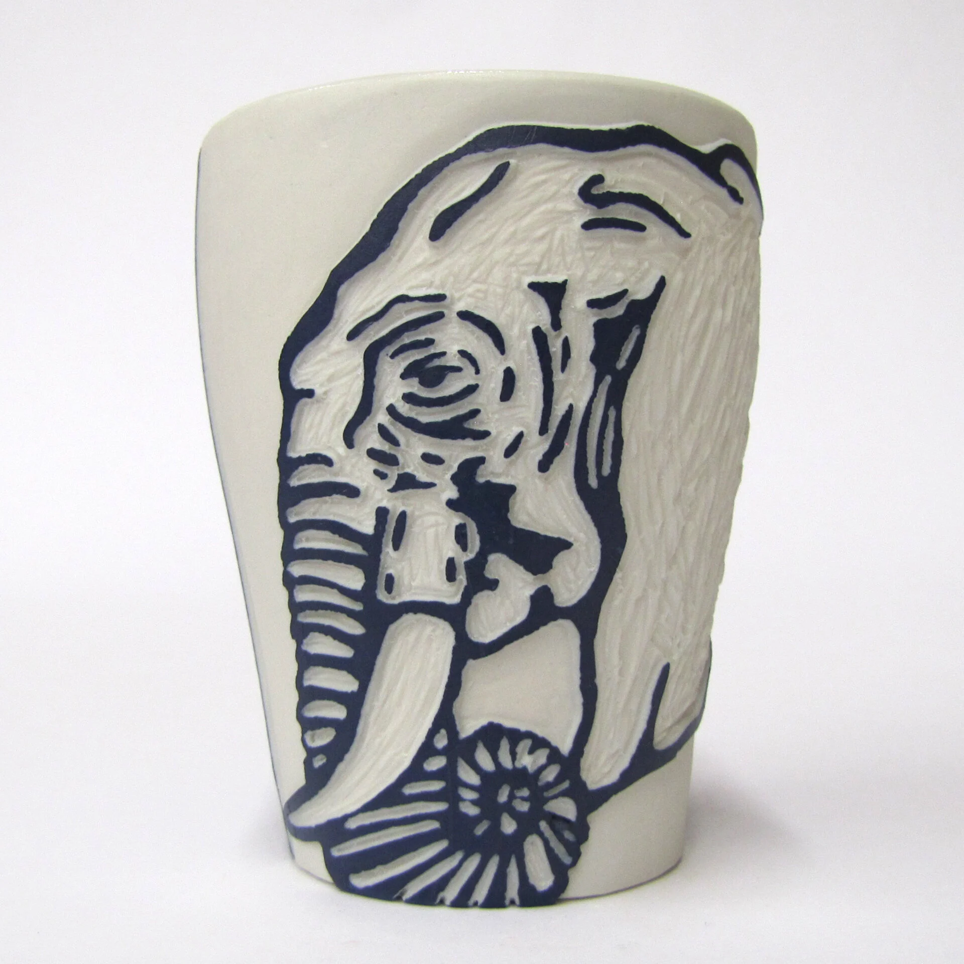 Elephant sgraffito