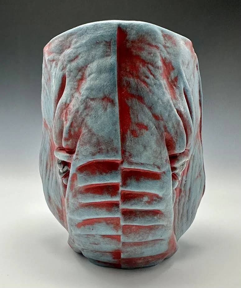 Turquoise and Red Elephant