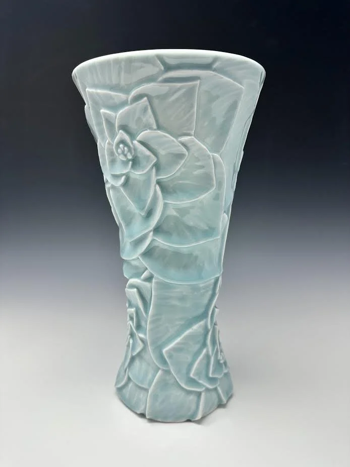 5 petal flower vase tall