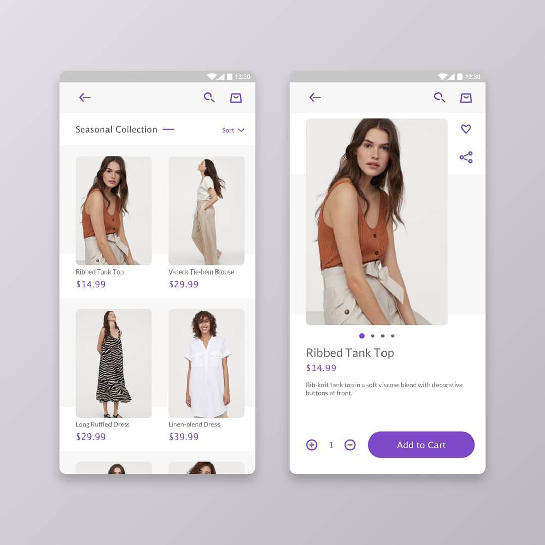 Inspirational App Design #4: Apparel 2
-
Photos and content credits at: https://www2.hm.com/en_ca.html
-
#ui #uiux #uidesign #uitrends #uiinspiration #uiinspirations #ux #uxdesign #app #appdesign #android #mobile #mobiledesign #graphicdesign #design 