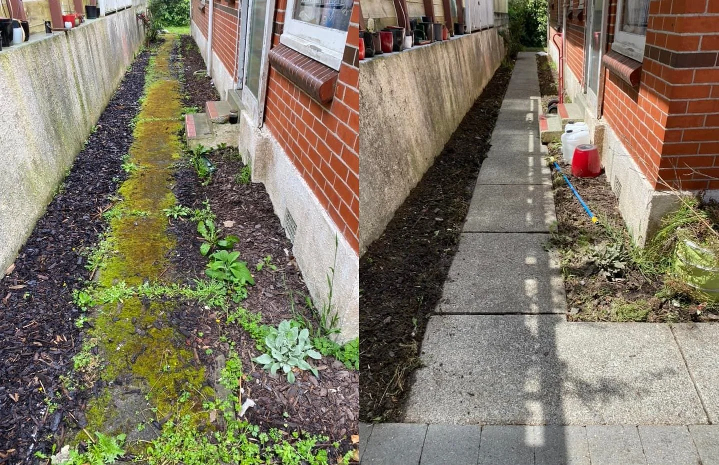 Before and after commercial building water blasting Wellington - large scale pressure cleaning for schools and offices

