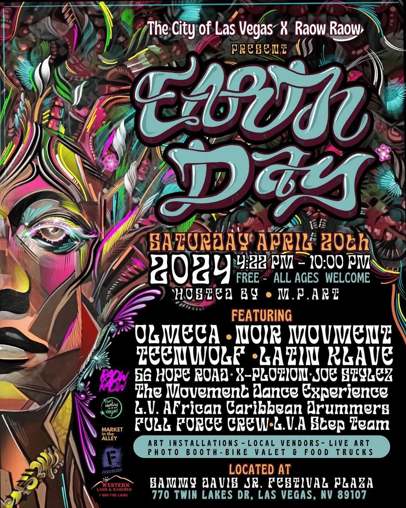🌎✨ We are excited to join @itsraowraow in partnership with @cityoflasvegas, as we invite you to the 3rd Annual Earth Day Festival.  It&rsquo;s all happening at Sammy Davis Jr.Festival Plaza, located in Lorenzi Park. 🎉 Immerse yourself in the beauty
