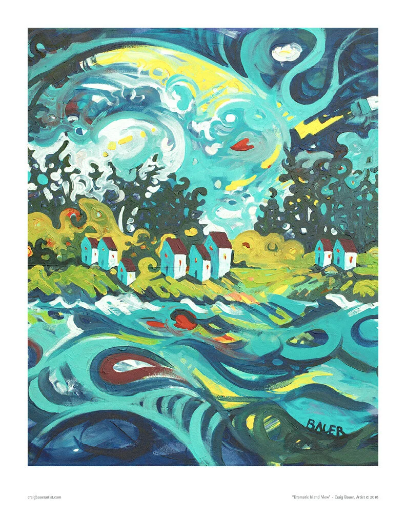 11x14" Art Print, Dramatic Island View