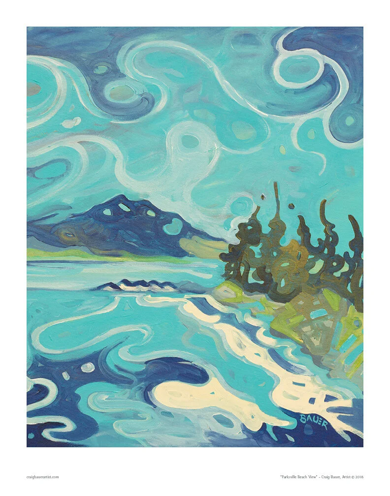 11x14" Framed Art Print, Parksville Island View (Framed)