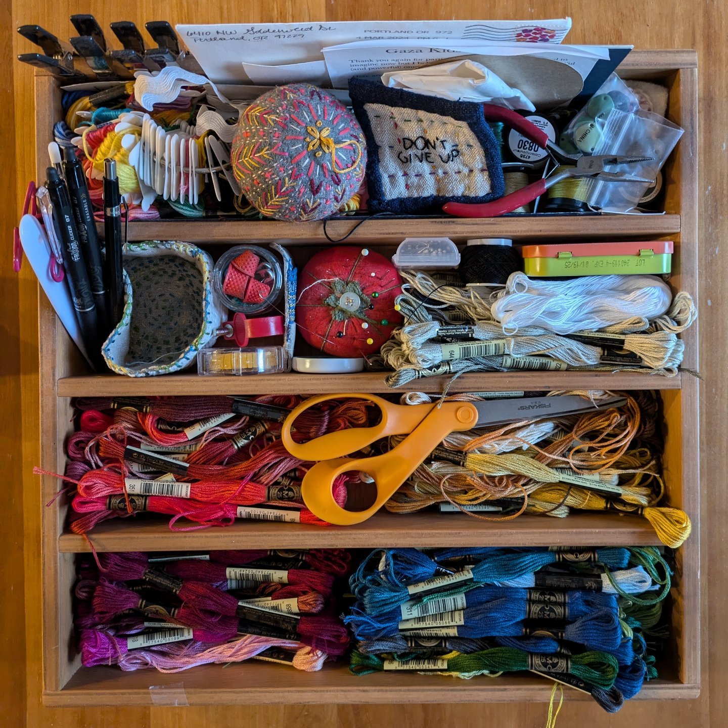 It's not even close to the new year but tidying up my supplies was very satisfying. I should have taken a before pic - it was quite a mess!