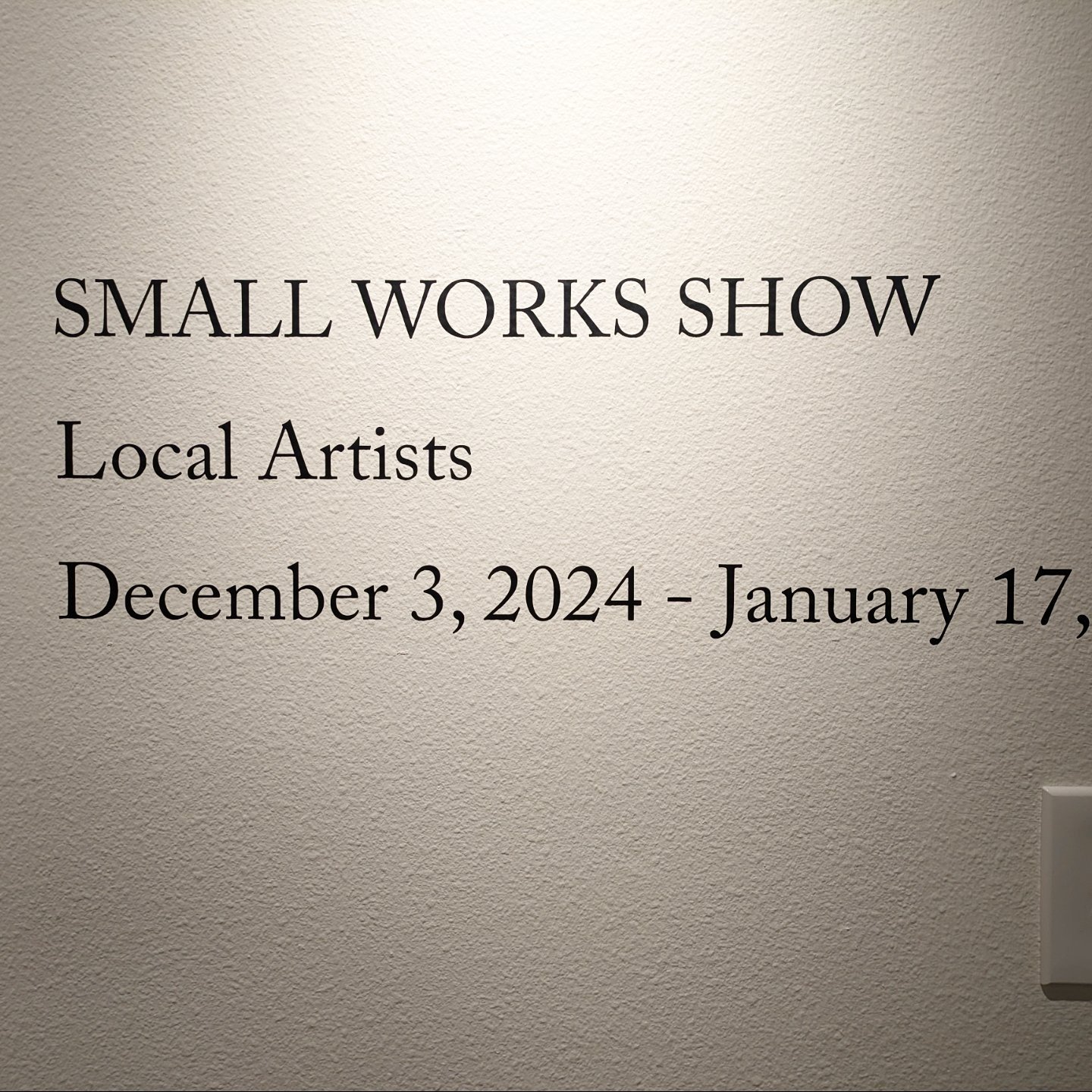 Gallery reception for the 2nd Annual Small Works Show at the Walters Cultural Arts Center in Hillsboro Oregon. All works are 10&quot;x10&quot; or smaller. 
.
I saw many wonderful pieces, only a few other textile artists. I felt like my work was diffe