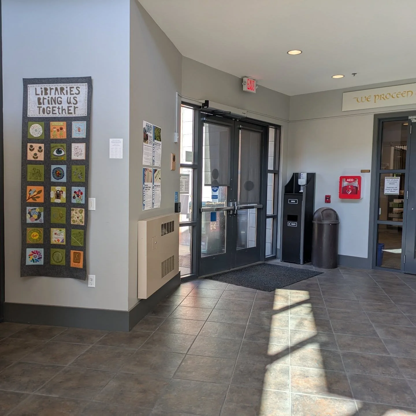 I'm so happy I could be part of this project for the West Linn Library. It feels especially potent to participate in a community focused artwork.
.
The Columbia Fiberarts Guild Handstitching group meets at the West Linn Library monthly, and the group