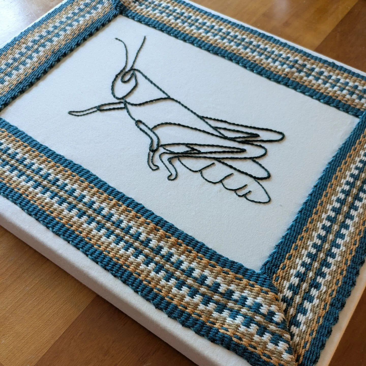 I had an idea for how to use an inkle band as a frame, so that's what I spent a lot of my precious stitch time on yesterday. I'm underwhelmed. 
.
And I'm not exactly sure why.