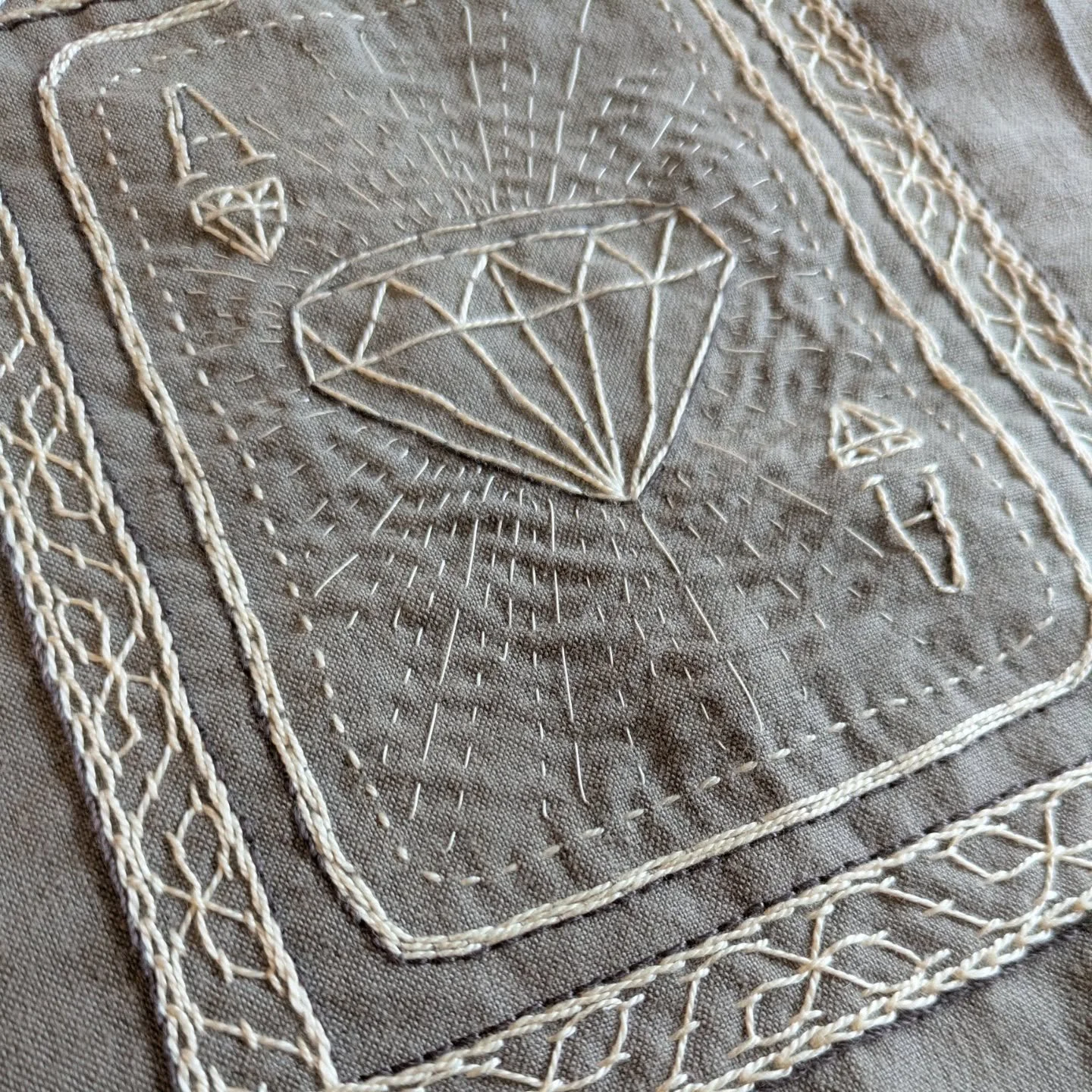 This is a sample/test I made before starting a bigger work with the same materials.