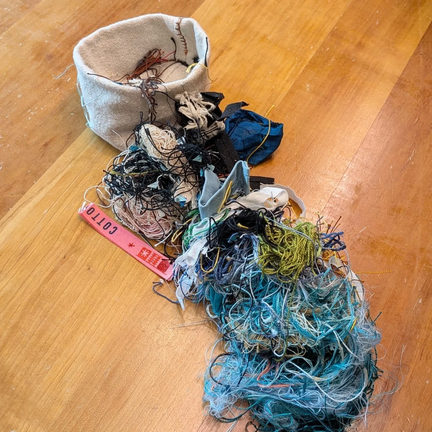 A year of stitches. Going back through my camera, I was surprised by how much stitching (or other making) was travel related. 
1. My thread catcher tells its own story of projects and progress.
2. January, annual self retreat for planning, dreaming, 