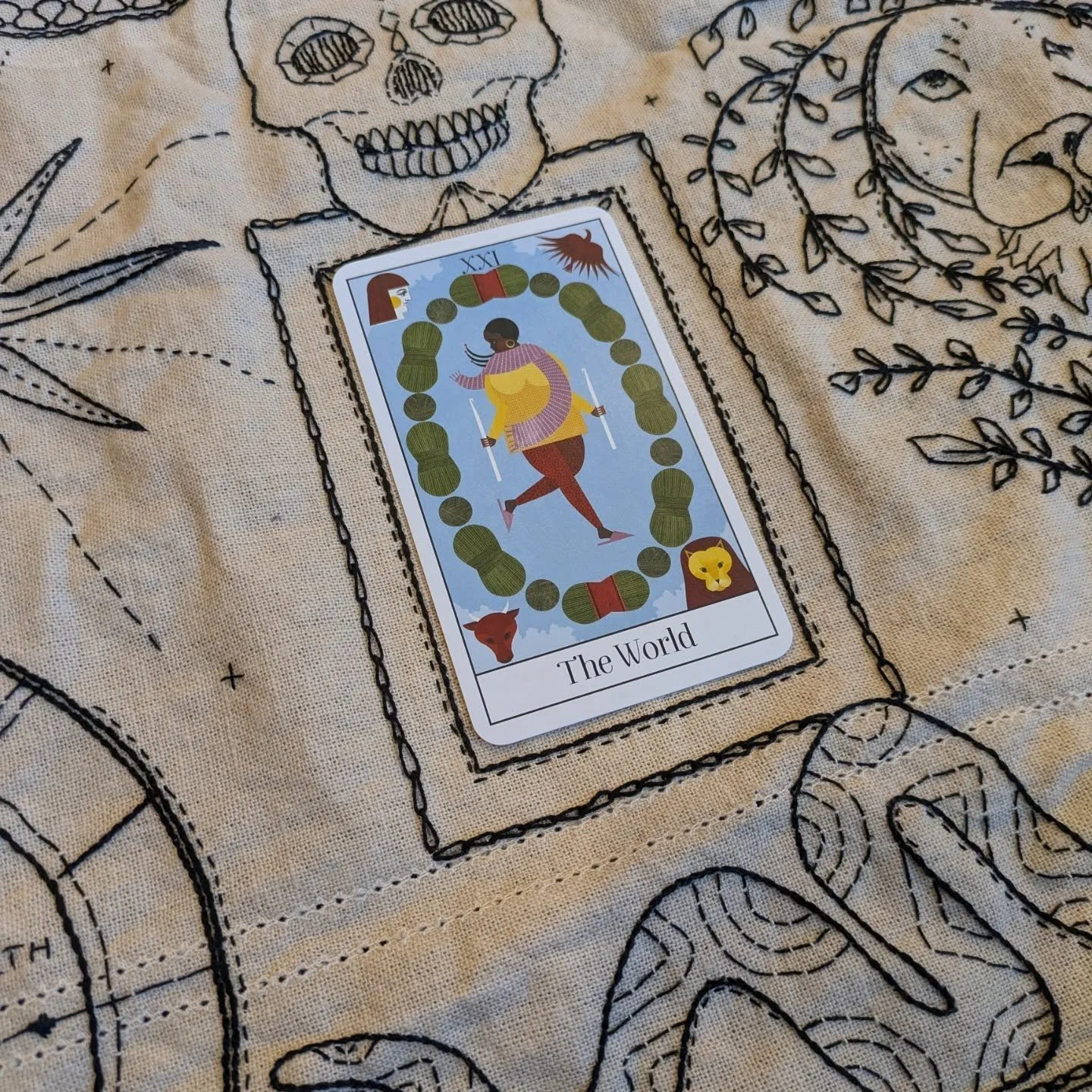 How fitting that I drew The World card yesterday on my birthday. This card is about completion and fulfillment - the celebration of the end of a cycle - and the feelings of wholeness and belonging. I embrace all of this as I begin a new decade with g