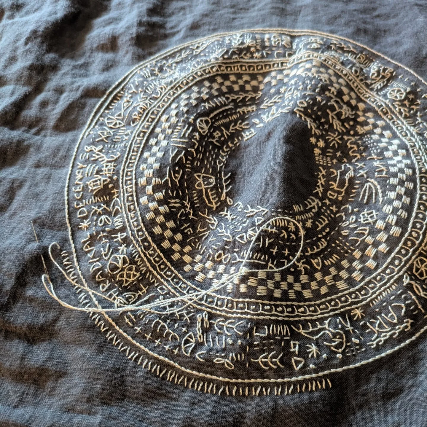 Just try to be more beautiful. Cloth, thread, morning light. Just try.