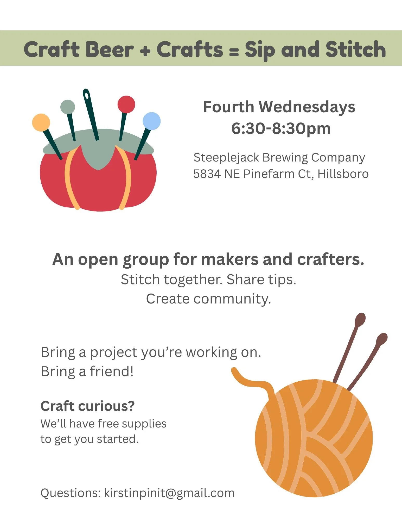 sip and stitch flyer