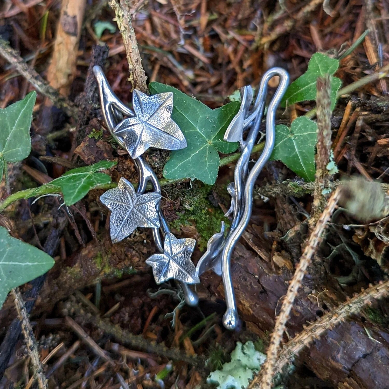 Silver Ivy Hair Pin — Idle Talons