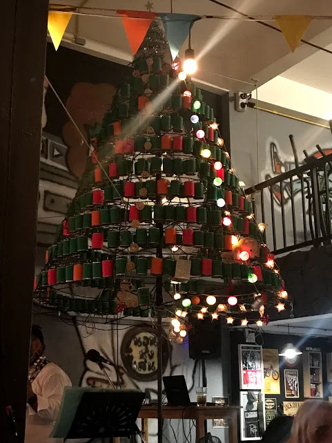 The Christmas Tree at Norn Nung Len hostel.