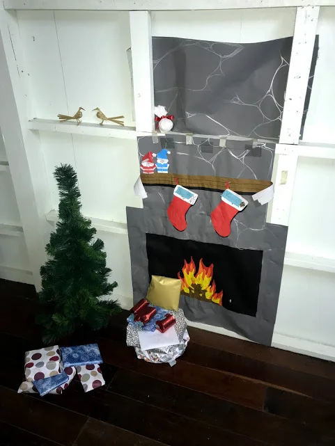 Our makeshift living room on Christmas morning!